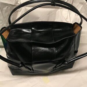 Alina Large Black Leather Handbag [New Condition]